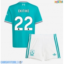 Camisa de time de futebol Liverpool Hugo Ekitike #22 Replicas 3º Equipamento Infantil 2025-26 Manga Curta (+ Calças curtas)